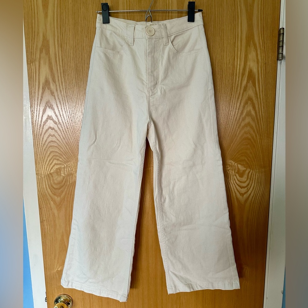 Whimsy & Row Flora Pant in Natural Wide Leg - Picture 6 of 10